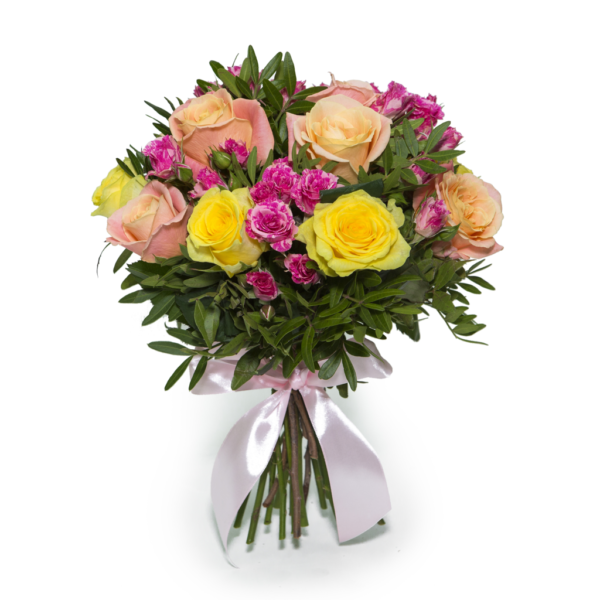 12 Rosas Mistas ; 12 Mixed Color Bouquet ; 12 Rosas Mixtas