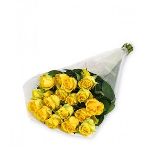 Buquê de 18 Rosas Amarelas ; Ramo de 18 Rosas Amarillas ; Bouquet of 18 Yellow Roses