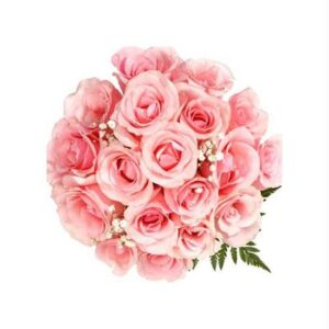 Buquê de 18 Rosas Cor de Rosa ; Ramo de 18 Rosas Rosas ; Bouquet of 18 Pink Roses
