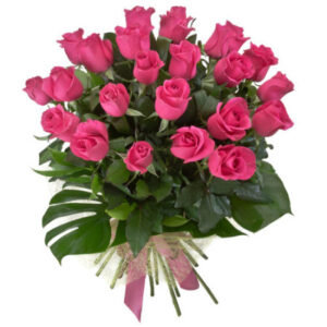 Buquê de 24 Rosas Cor de Rosa ; Ramo de 24 Rosas Rosas ; Bouquet of 24 Pink Roses