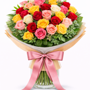 36 Rosas Mistas em Vaso