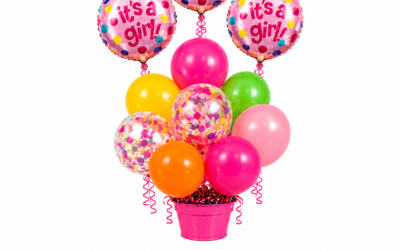 Bouquet de Balão para Comemorar o Nascimento de Uma Menina