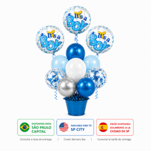 Bouquet de Balão para Comemorar o Nascimento de Um Menino