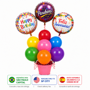Buquê de Balões de aniversário para entrega em SP