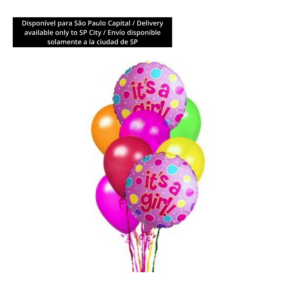 Bouquet de Balão para Comemorar o Nascimento de Uma Menina