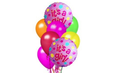 Bouquet de Balão para Comemorar o Nascimento de Uma Menina