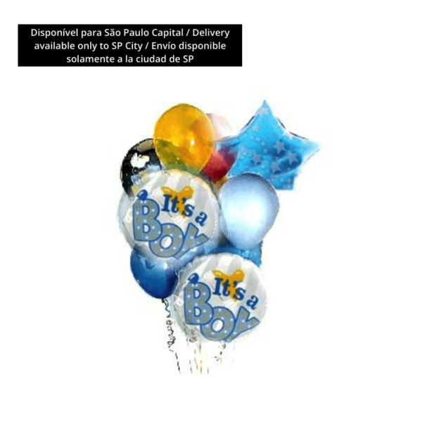 Bouquet de Balão para Comemorar o Nascimento de Um Menino