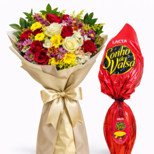 Buquê de Páscoa Encantada com Ovo de Chocolate