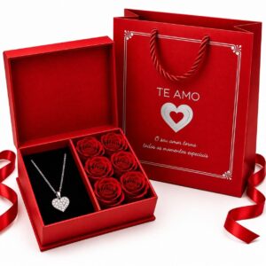 Colar com 6 Rosas Eternas